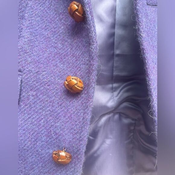 Polo Ralph Loren purple 1-breasted blazer, lamb wool/alpaca blend, Italy, size 2 - Picture 5 of 10
